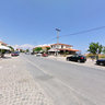 Kryopigi center and bus stop. Halkidiki, Greece