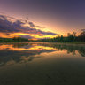 Blue Lake at evening. Vinogradar, Kiev