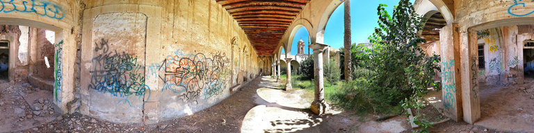 Mexico: Interior de la Antigua Hacienda de la Goma Municipio de Lerdo Durango