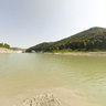Il lago di Trebecco con la Diga del Molato
