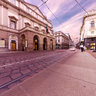Piazza della Scala all'imbrunire
