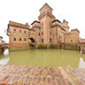 panoramica sul Castello Estense a Ferrara
