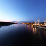 Veliky Novgorod. The pedestrian bridge on the river Volkhov