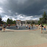 Lenin square. Fountain.