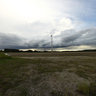 field with wind wheels in schwedt