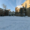 Pieterskerkhof snow covered