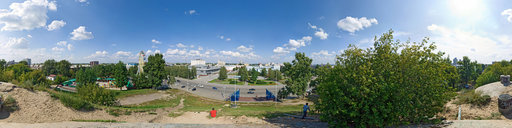 View from the height of the square Sakharov. Barnaul, Russia, August, 2009.