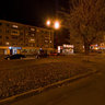 Alley on the Lenin avenue. Night view. Alley on the main avenue. October, 2009. Barnaul, Russia.