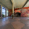Graffiti in the abandoned pavilion of the exhibition of achievements of national economy. September, 2009. Barnaul, Russia.