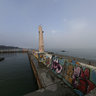 Odessa - old pier on the beach - graffiti