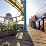Santa Monica Pier Roller Coaster - Santa Monica, CA USA