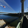 France Bretagne Finistere pont de Terenez en construction Pic2