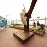 Europe Belgium Blankenberge Pier Statue