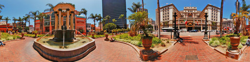 Horton Plaza Fountain / US Grant Hotel