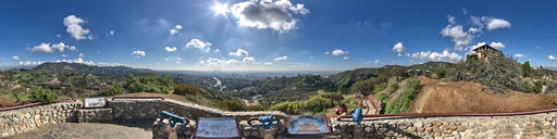 View of the Hollywood Bowl and Los Angeles