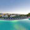 Ferrera Beach Apartments Mallorca Swimming Pool at Sunset