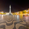 Rossio Fountain at Night