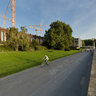 Summer sunset at the old Cologne Trade Fair building