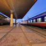 Twilight on Hanoi Railway Station - an empty space before the sun set