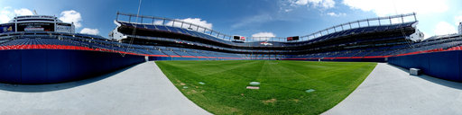 Invesco Field At Mile High Stadium End Zone. Denver Colorado - USA