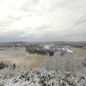 Spring snow on Suenga river