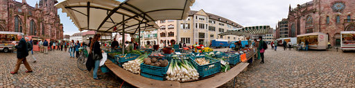 The farmers market around Freiburger Muenster 