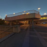 Austria, Vienna: Night View Reichsbruecke