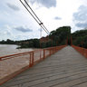 Suspension bridge over the river Piracicaba