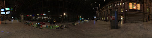 Sous la verrière de la gare, de nuit - Strasbourg, Alsace