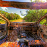 Inside a Burnt Car