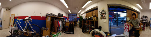 inside shop JAN, a track bike shop in horikiri, tokyo