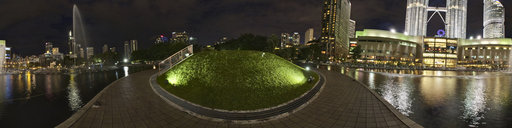 Petronas Tower Night With Water Fountains