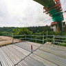 Under the supporting arch of Opárno bridge