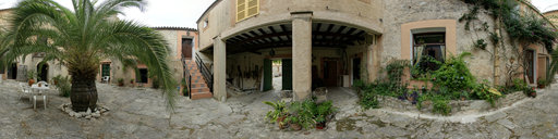 Inner Courtyard Of Mallorquin Finca In Puigpunyent