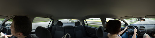 Driving A Car 130 km/h On The Highway