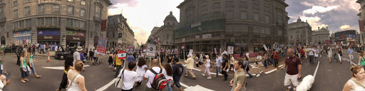 Protest in London over the invasion of Lebanon, August 2006