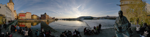 Sunset by the Smetana Statue, Lavka