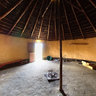 Inside traditional Zulu hut in Izingolweni
