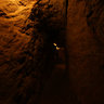 vor dem Hauptsaal in der Sandsteinhöhle