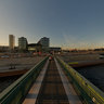 Gustav-Heinemann-Bridge in the evening light