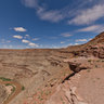 Underneath the viewpoint of Goosenecks State Park