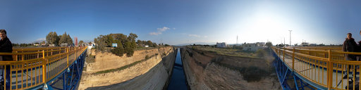 Crazy look over the old channel of korinthos