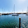 Sailboat leaving the harbour