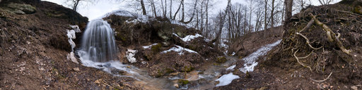 Waterfall in Kislino. Russia.