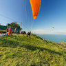 Decolagem do piloto Gilvan no Morro do Moreno