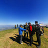 Tanden flight of paraglider in the Pico Agudo in Santo Antonio do Pinhal, Brazil