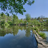 Little wooden bridge in Pusha