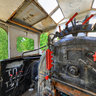 Memorial locomotive 9P inside cabine