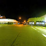 Night view in front of Confitería Royal, in Esperanza, Santa Fe, Argentina.