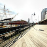 South street seaport's ships and Skyscraper